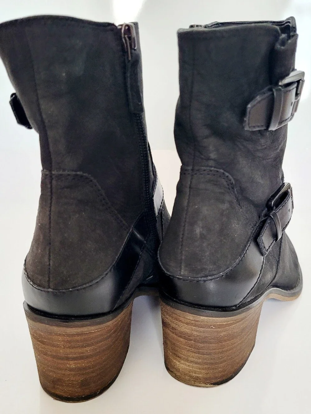 Franco Sarto Larisa 2 Nubuck Leather Moto Ankle Boots 2